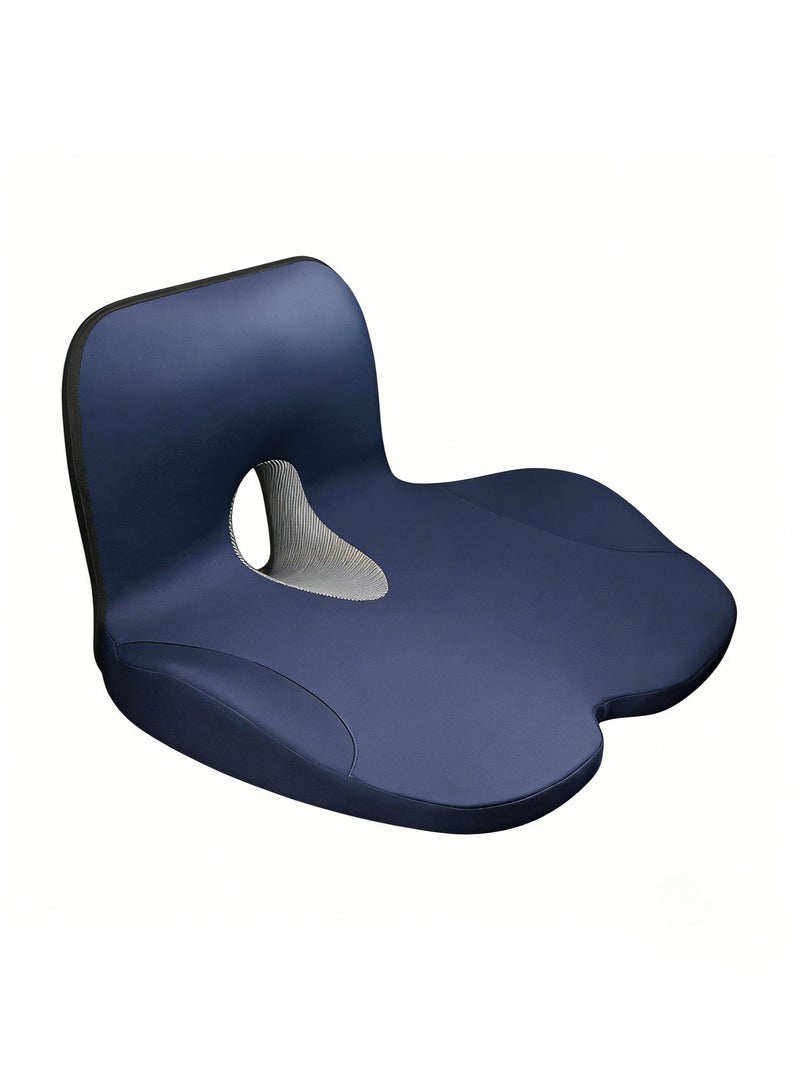 Bukela Memory Foam Seat Cushion, Ergonomic Office Chair Cushion for Tailbone Pain Relief - Multiuse Pillow for Car, Travel, Home - Comfort Support for Mum, Dad (Blue) - Image 1