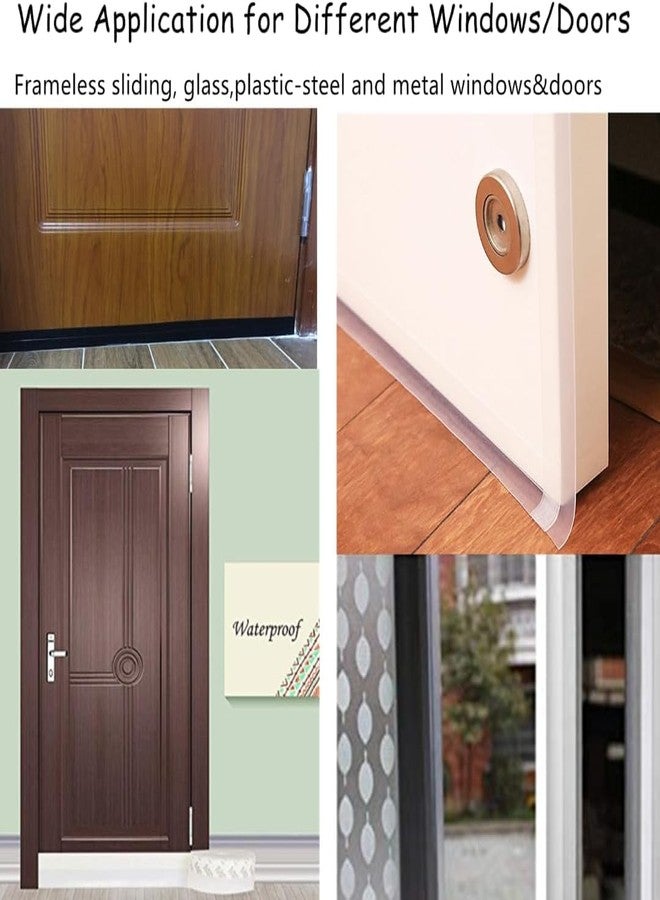 SYADEL Door Seal Strip Door Strip Bottom Silicone Seal Strip Door Strip Bottom Self Adhesive Gaps (3 Meter) - Image 2