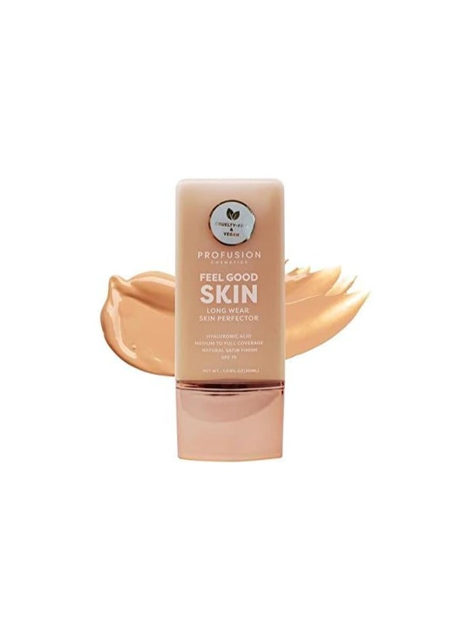 Profusion Cosmetics Lightweight Liquid Foundation for a Flawless and Elegant Radiance Breathable Makeup for Improves Uneven Skin Tone Cruelty Free Light 1 - Image 2