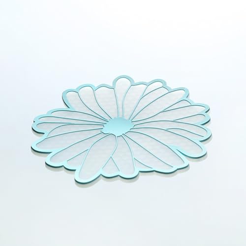 JCSMARTEC 2Pack Silicone Drink Coasters, Vintage Flowers Lace Cup Coffee Mug Bowl Pot Mats Pads for Home and Kitchen 15.5cm (Blue+Green) - Image 5