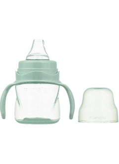 Mamajoo Spillproof Educational Cup with Handle Powder Green 160 ml & Anti-Colic Spout  - Image 2