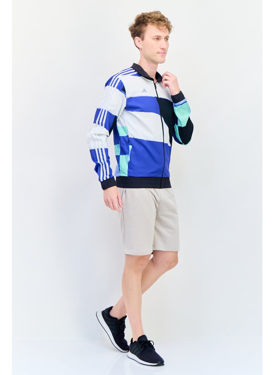 Adidas Men Sportswear Fit Long Sleeve Training Jacket, Multicolor  - Image 4