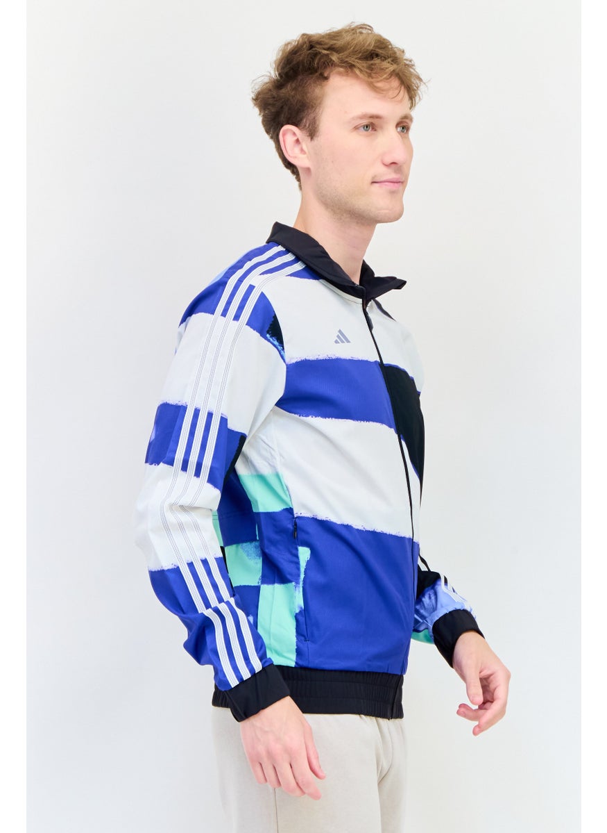 Adidas Men Sportswear Fit Long Sleeve Training Jacket, Multicolor  - Image 2
