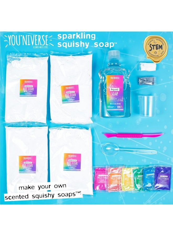Just My Style رغوات سباركلينغ سوفت في المنزل أطقم STEM للأطفال من عمر 8 سنة وما فوق أنشطة كيمياء لصنع الصابون لحفلات عيد الميلاد والنوم - Image 3