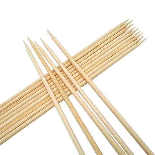 SANWALSA [Pack of 240 Sticks, 12 inch, 3mm] Barbeque Skewers Sticks | Bamboo BBQ Skewer Sticks | Perfect for Grilling, Roasting & Party Treats | Ideal for Parties & Camping - Image 1