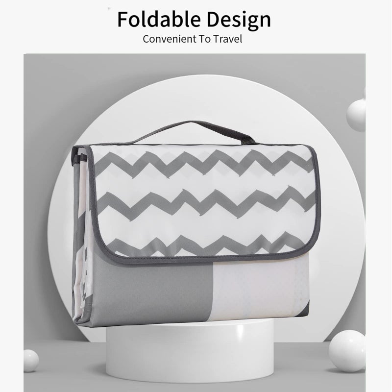 Insular Baby Splat Mat for Under High Chair/Arts/Crafts, Anti Slip and Waterproof Splash Mat for Floor, Portable Picnic Mat, 51x51 Inch, English Letter - Image 3