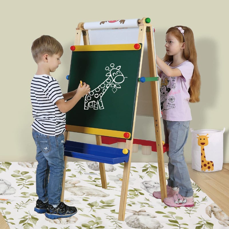 Insular Baby Splat Mat for Under High Chair/Arts/Crafts, Anti Slip and Waterproof Splash Mat for Floor, Portable Picnic Mat, 51x51 Inch, English Letter - Image 5