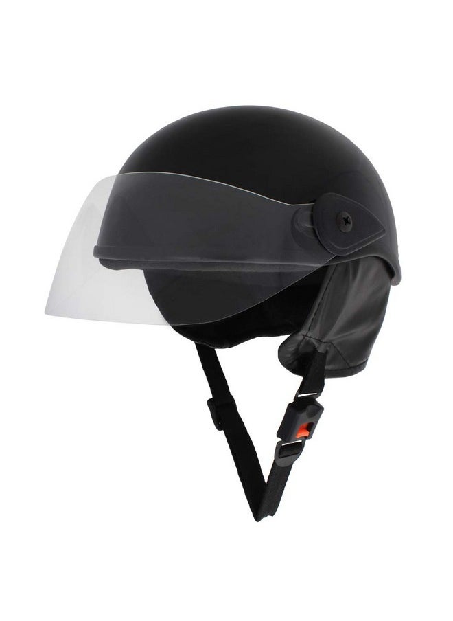 Sage Square Sage Square Multipurpose Half Helmet for Men's and Women's (Large, Black Glossy)  - Image 3