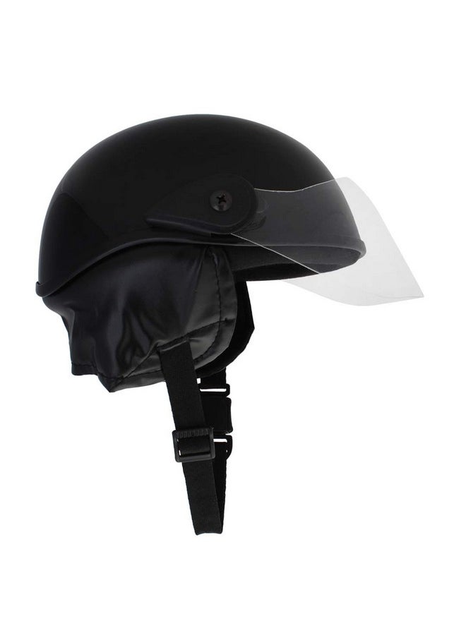 Sage Square Sage Square Multipurpose Half Helmet for Men's and Women's (Large, Black Glossy)  - Image 2