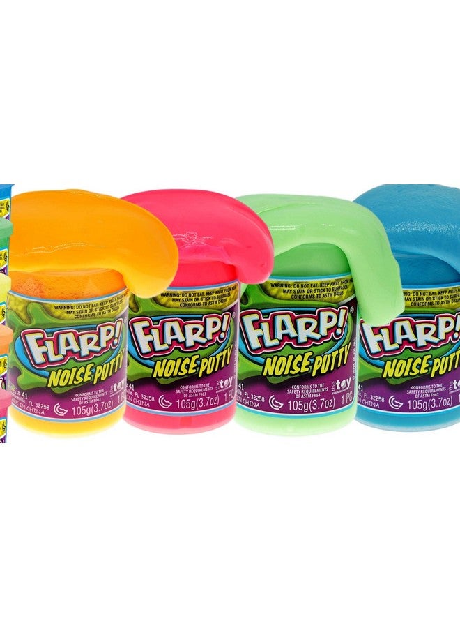 Ja-Ru Flarp Noise Putty Scented (4 Units Assorted) Squishy Sensory Toys For Easter, Adhd Autism Stress Toy, Great Party Favors Fidget For Kids And Adults Boys & Girls. Plus 1 Bouncy Ball 10041 4P - Image 1