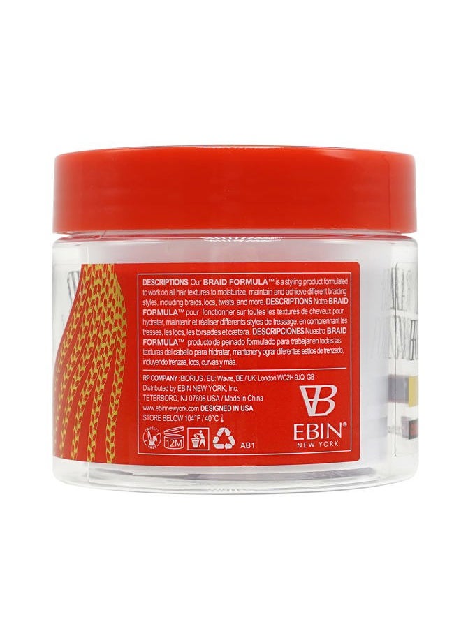 EBIN NEW YORK - Braid Formula Conditioning Gel, Medium Hold, 3.53oz | Great for Braiding, Twisting, Edges, No Residue, No Flaking, Strong Hold, High Shine, Smoothing with Clean & Aloe Vera Scent - Image 1