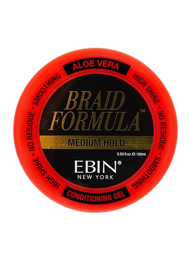 EBIN NEW YORK - Braid Formula Conditioning Gel, Medium Hold, 3.53oz | Great for Braiding, Twisting, Edges, No Residue, No Flaking, Strong Hold, High Shine, Smoothing with Clean & Aloe Vera Scent - Image 1