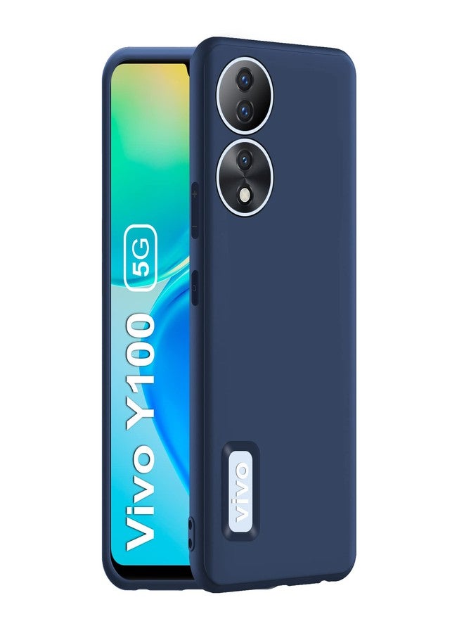 CEDO Vivo Y100 / Vivo T2 (5G) Back Cover | Camera Bump Protection & Inner Velvet Fabric Lining | Ultra Slim Matte Soft Rubberised Case Cover (Blue) - Image 1