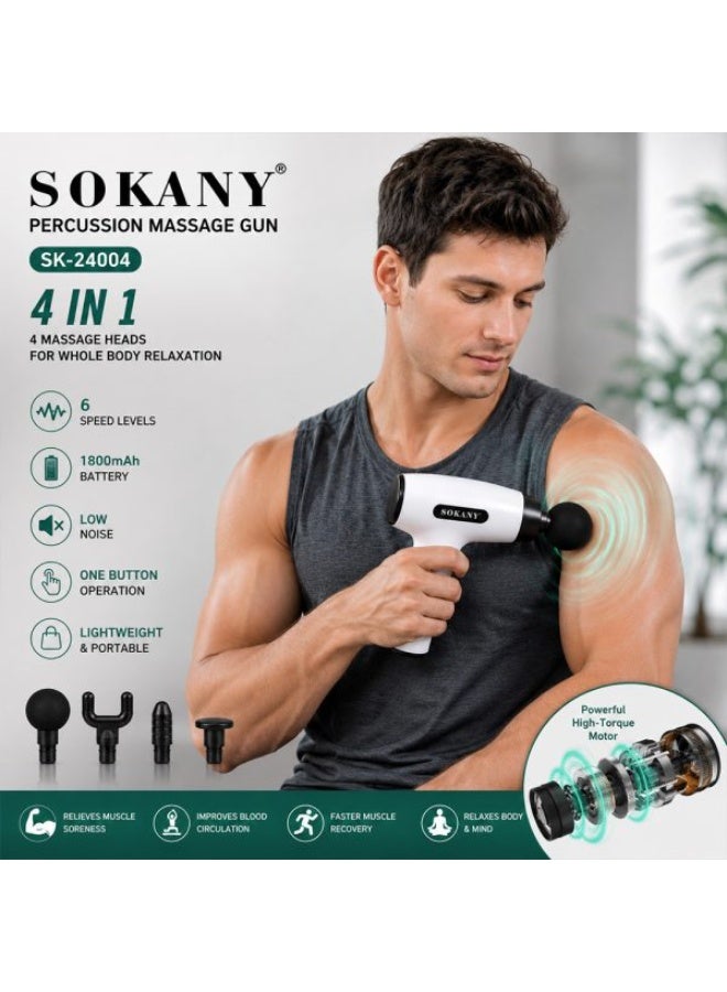 SOKANY SK-24003 4-in-1 Percussion Massage Gun - Image 2