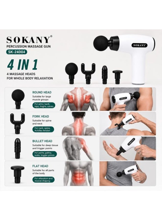 SOKANY SK-24003 4-in-1 Percussion Massage Gun - Image 3