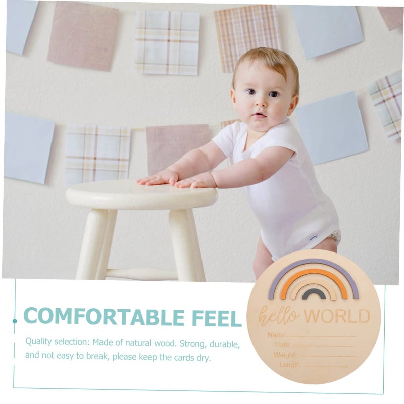 Colorful Wooden Baby Milestone Cards For Newborn Monthly Photo Prop And Nursery Decor - Image 3