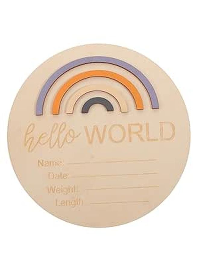 Colorful Wooden Baby Milestone Cards For Newborn Monthly Photo Prop And Nursery Decor - Image 1