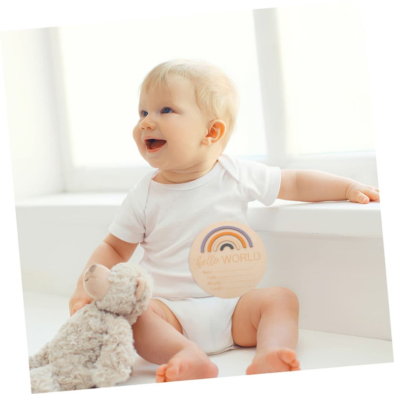 Colorful Wooden Baby Milestone Cards For Newborn Monthly Photo Prop And Nursery Decor - Image 4