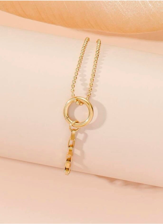 JewelryPalace - 18k Gold Plated Circle Design Bracelet - Image 1