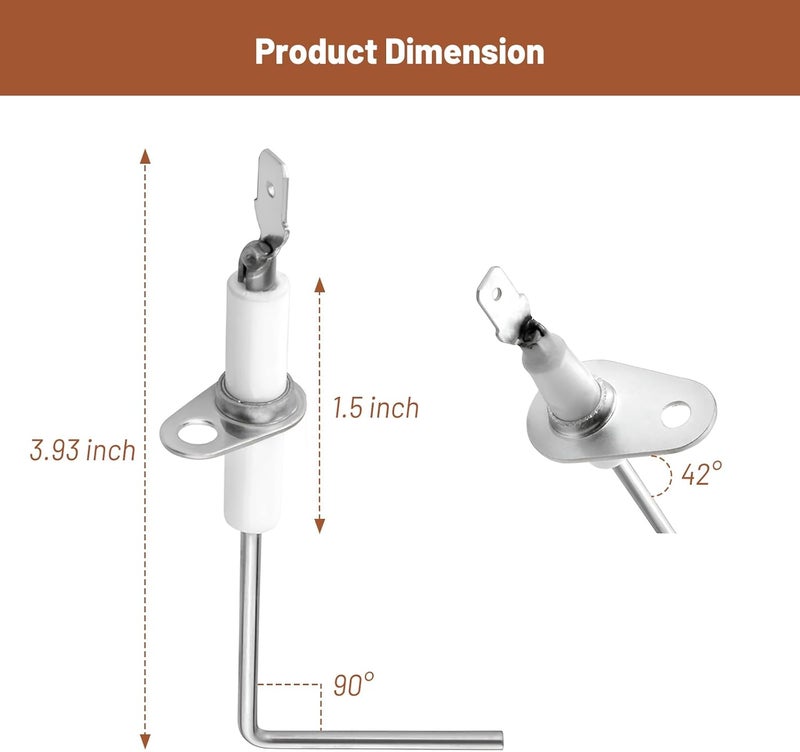 IDEASURE Flame Sensor Fit for Rheem Furnace - Flame Sensor Igniter Sensing Rod Fit for Rheem & Ruud Gas Furnace Heater, Replaces 62-23543-01, 3 Pack - Image 2