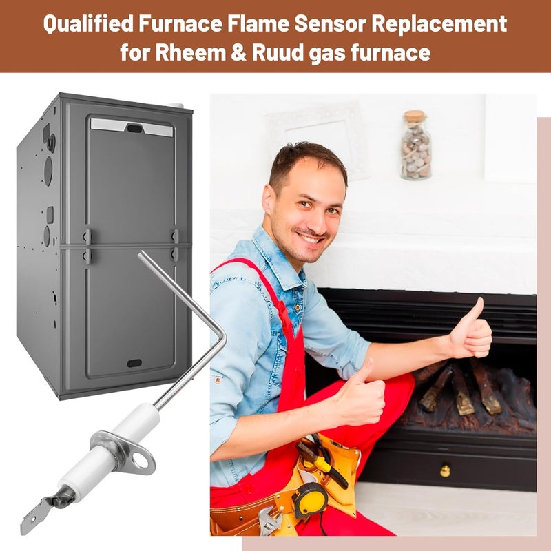 IDEASURE Flame Sensor Fit for Rheem Furnace - Flame Sensor Igniter Sensing Rod Fit for Rheem & Ruud Gas Furnace Heater, Replaces 62-23543-01, 3 Pack - Image 4