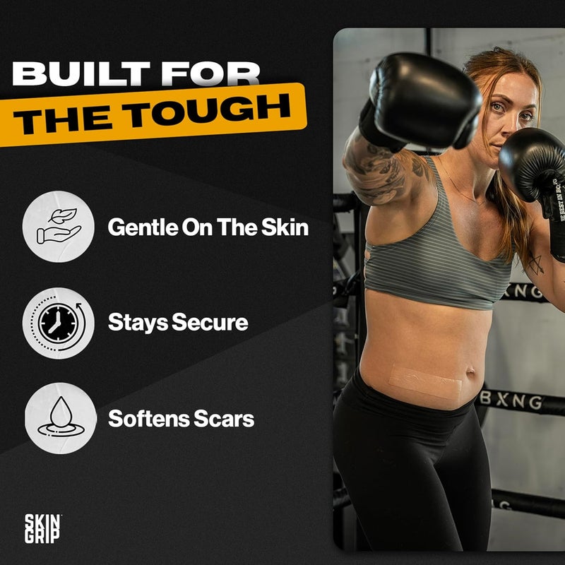 Skin Grip Medical Grade Silicone Scar Tape 16x120 Roll  Increased Strength  Reduced Irritation  Silicone Scar Sheets For Face Surgical Scars CSection Keloid Treatment Tummy Tuck Burn Acne - Image 2