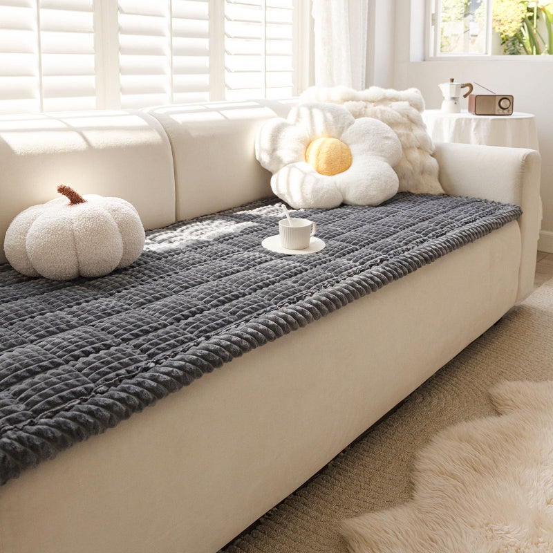 Disayu Couch Cover for Dogs Washable, Non-Slip Pet Couch Covers for Sofa, Fuzzy Dog Couch Cover Blanket for Furniture Protector (Dark Gray, 27.6" x 59"/70 x 150cm) - Image 1
