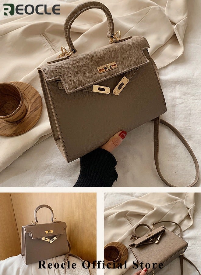 REOCLE Womens Handbags Crossbody Bags Top Handle Satchel with Detachable Strap Luxury Tote Work Bag PU Fashion Designer Handbags Purses - Image 5