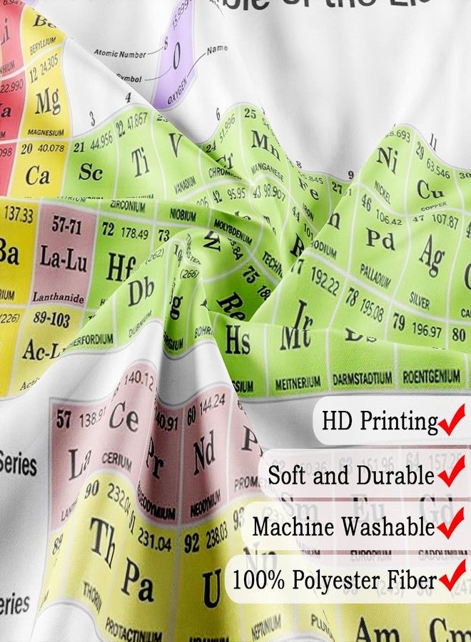 Jipusai Updated Periodic Table of Elements Shower Curtain Sets, Science Chemistry Teach and Study Decor Curtains for Classroom, Fabric Educational Chemistry Bath Curtain with Hooks Included 70x72IN - Image 5