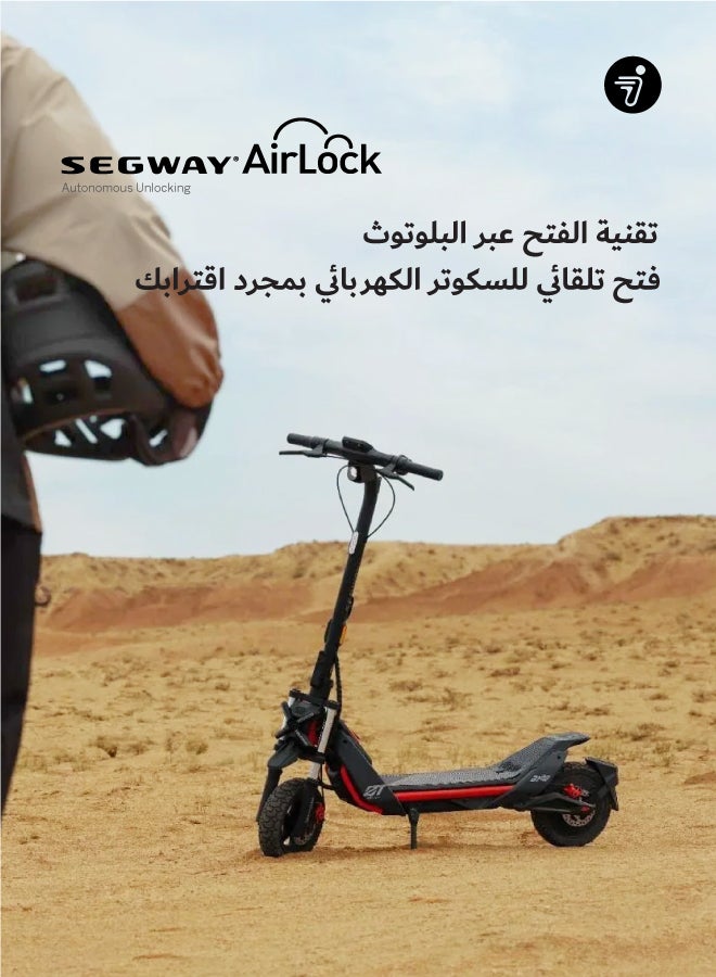 ninebot ZT3 Pro Electric KickScooter, 25km/h Speed, 70km Range, 1600W Motor, 11" Off-Road Tubeless Tires, Suspension System, Smart TFT Display, Apple Find My, Dual Brakes – Black - Image 4