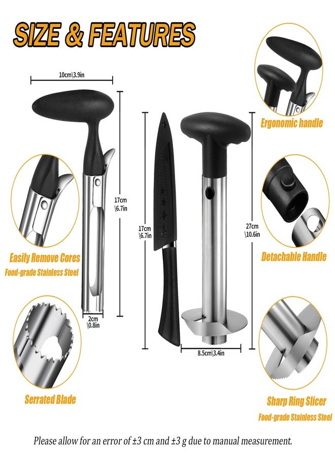OERPHO Pineapple Corer and Slicer, Stainless Steel Apple Pineapple cutter and corer Set, with Pineapple Slicer, Apple Corer and Fruit Cutter, Pineapple Apple corer tool kitchen - Image 2