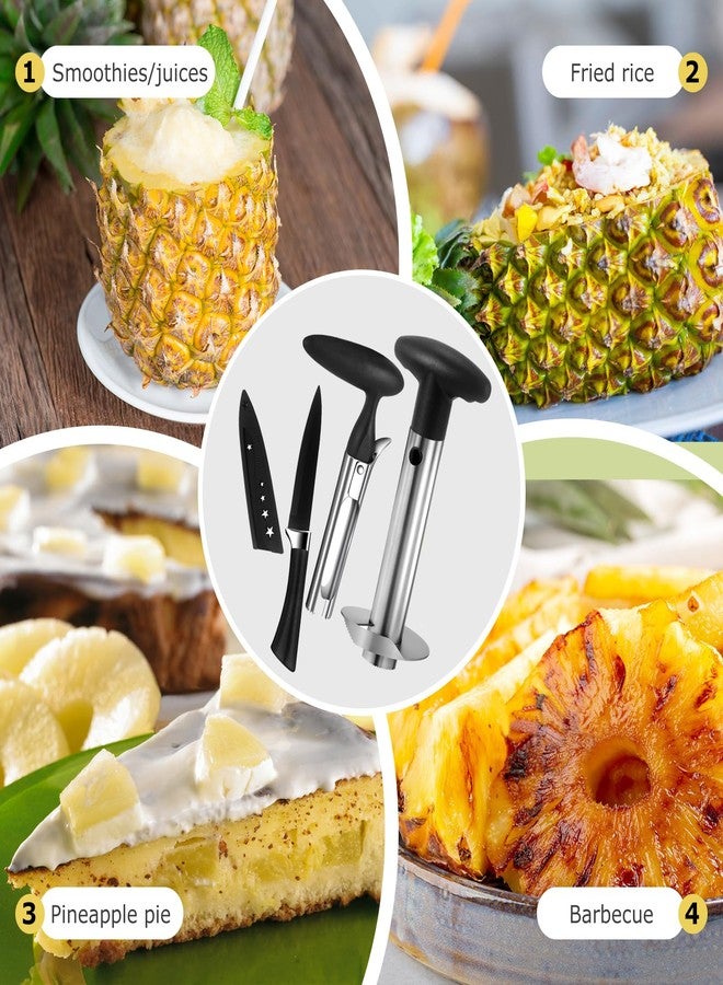 OERPHO Pineapple Corer and Slicer, Stainless Steel Apple Pineapple cutter and corer Set, with Pineapple Slicer, Apple Corer and Fruit Cutter, Pineapple Apple corer tool kitchen - Image 4