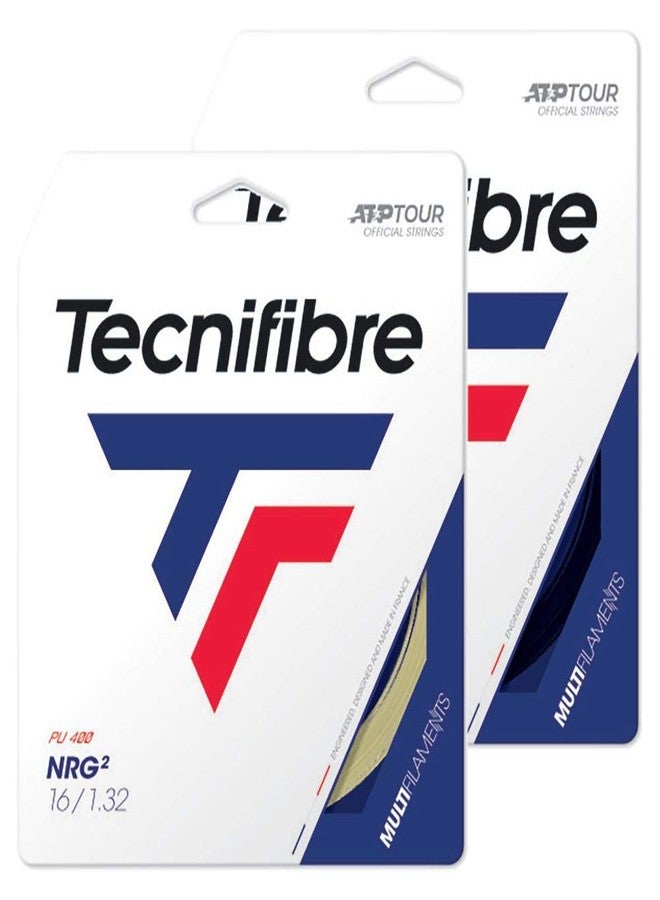 مجموعة أوتار التنس Tecnifibre NRG2 (17-1.24 مم) (أسود)