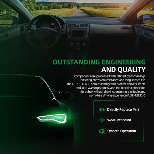 Riyhch Horn Assembly with Bracket for Ford F-150 2015-2022, for Ford Expedition 2018-2022, Note Electric Horn Level 2 Replace FL3Z-13832-C FL3Z-13832-B FL3Z-13832-A - Image 5