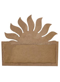RIA Studio Wooden DIY Suraj Name Plate with Rising Sun Rays Design for Home Dcor Wall Hanging Decorate with Resin Art Craft