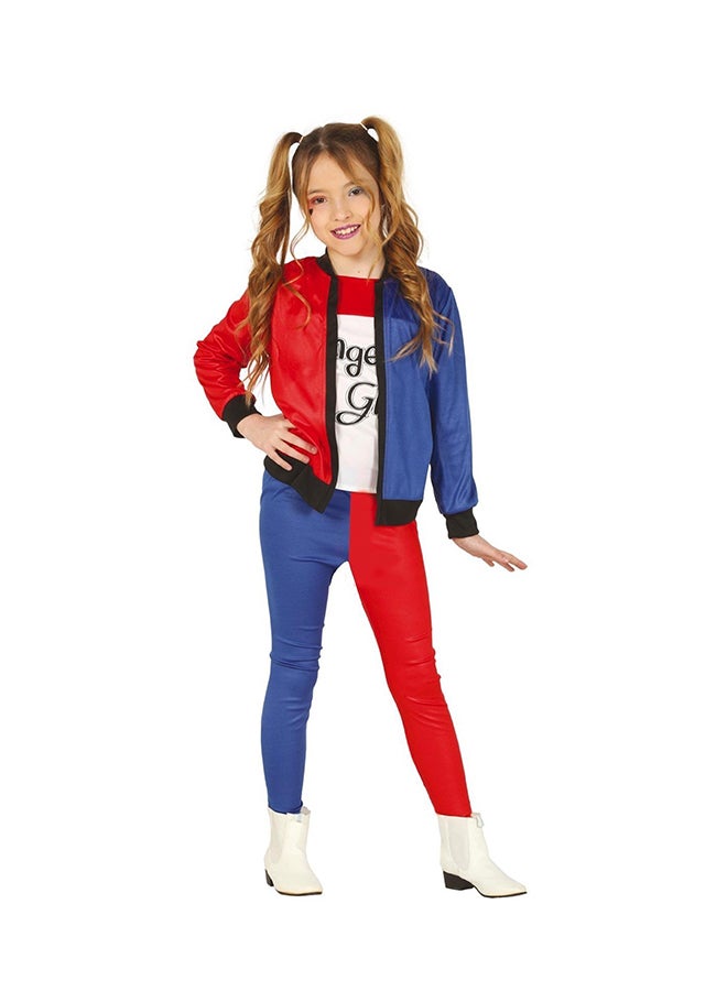 Fiestas Guirca Dangerous Harlequin Girl Costume  5-6 Years. Costume includes: Jacket With Shirt and Trousers 