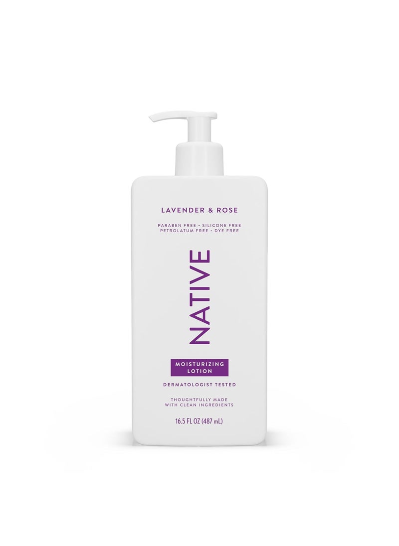 native Native Body Lotion Contains Naturally Derived PlantBased Moisturizers for Women and Men  Restores Dry Skin Lavender  Rose 165 fl oz 