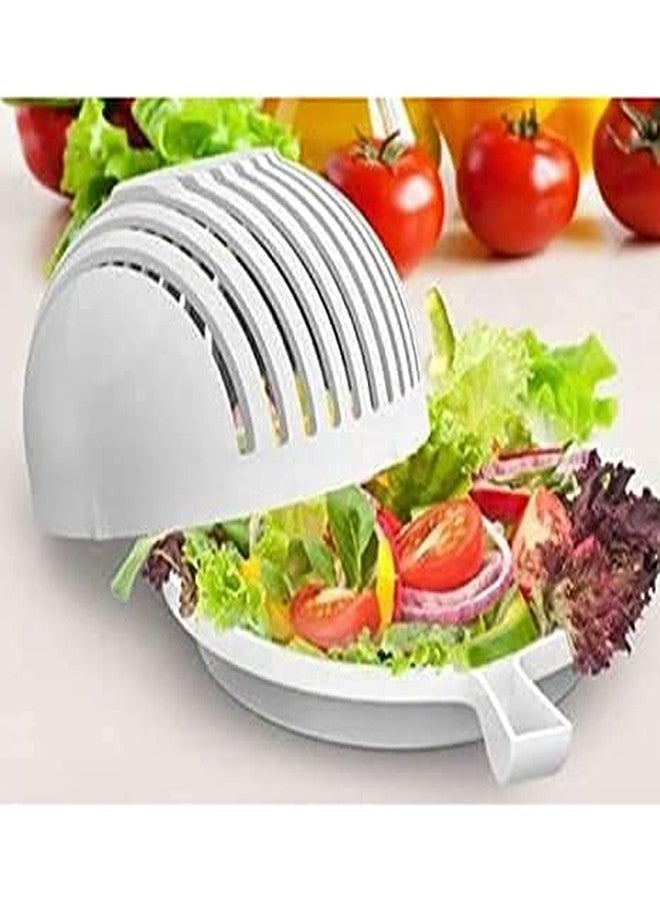 Kalitus Multipurpose Salad Cutter Strainer/Vegetable, Fruits Cutting Bowl, Medium(Multicolour) - Image 5