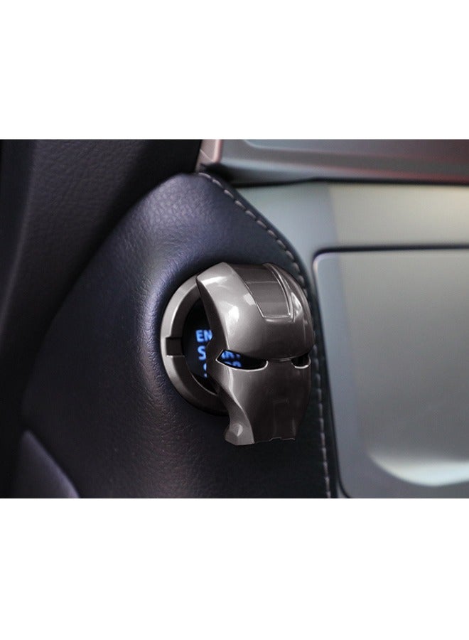Generic Car Start Stop Push Button Cover，Ignition Protective Cover Universal Button Anti Scratch Decorative Stickers， for Interior Car Decorations， Interior Modification Accessories To (Black)  - Image 1