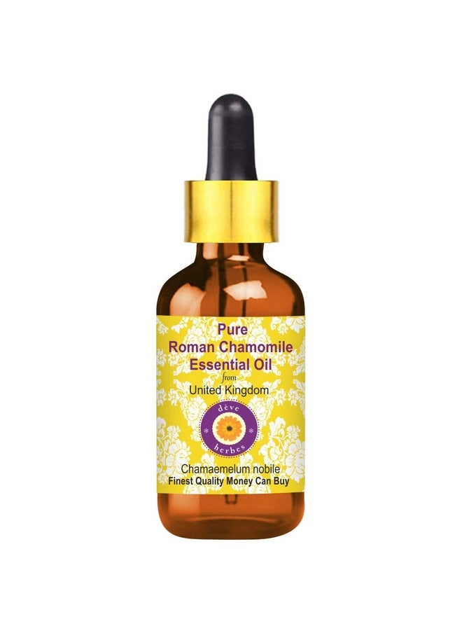 Deve Herbes - Deve Herbes Pure Roman Chamomile Essential Oil (Chamaemelum nobile) with Glass Dropper Steam Distilled 10ml - Image 1