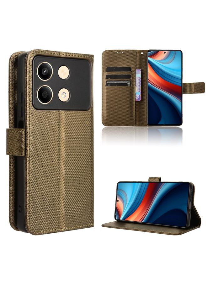 The Bros Case For Xiaomi Redmi Note 13R 5G Diamond Texture Leather Phone Case