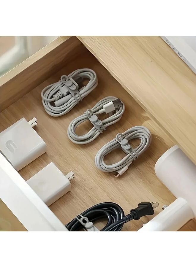 20pcs Mix Colors Heavy Duty Silicone Cable Organizer Clips Ties Space Saving Storage - Image 5