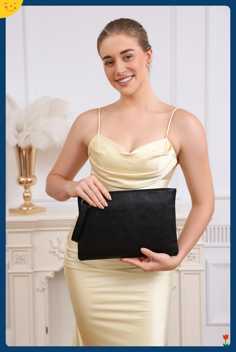 ruizedidi Clutch Purses for Women Evening Bag Women's Handbags Purse Trendy Designer Wedding Pu Leather Wristlet pink - Image 2