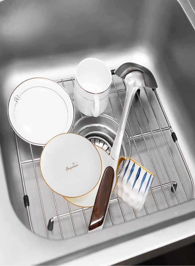 Orgneas Sink Protectors for Kitchen Sink, Single Bowl Sink Bottom Grid 12.5"x10.5"x1.25", 304 Premium Stainless Steel Grid Insert Sink Grate Drying Rack Centered Drain, 1 Pack - Image 3