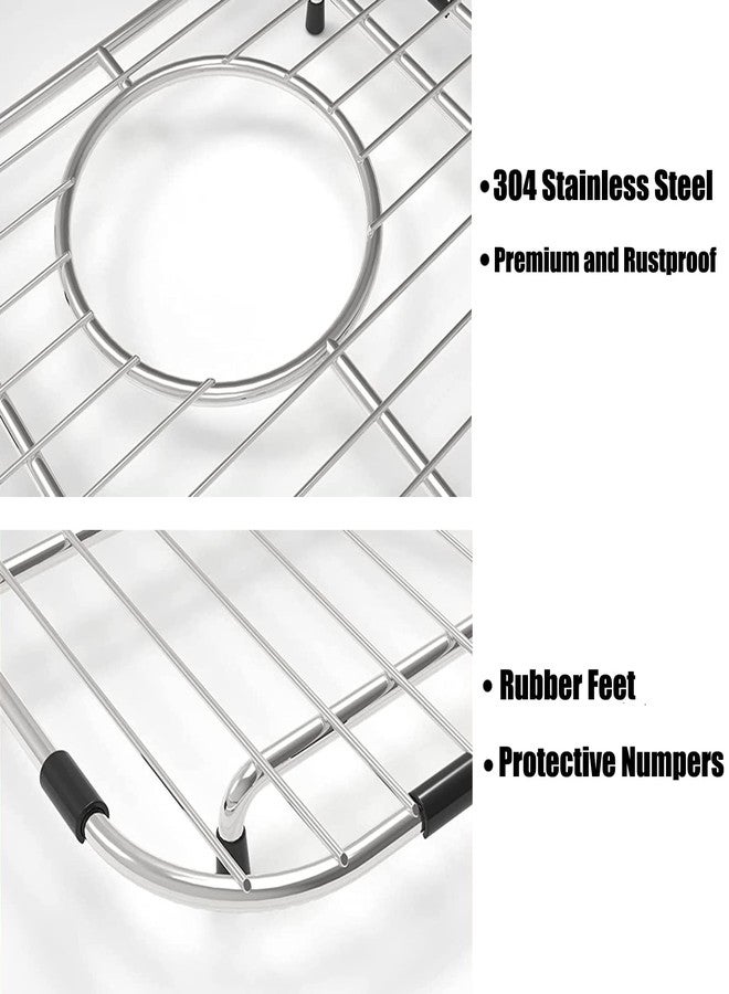 Orgneas Sink Protectors for Kitchen Sink, Single Bowl Sink Bottom Grid 12.5"x10.5"x1.25", 304 Premium Stainless Steel Grid Insert Sink Grate Drying Rack Centered Drain, 1 Pack - Image 5