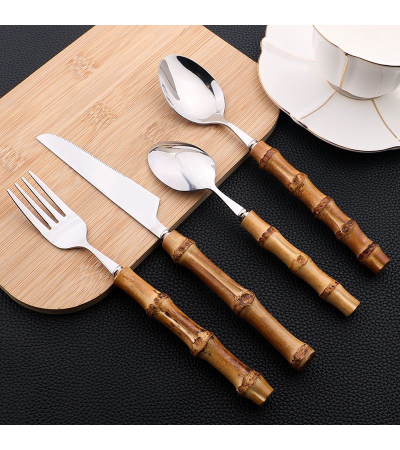 24 Pieces Silvery Western Tableware Set for Creative Cake Dessert - Image 2