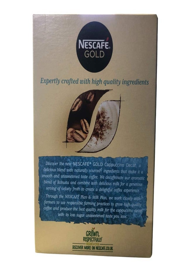 Nescafe Gold Cappuccino Decaf unsweetened Taste Instant Coffee Sachets (8 x 15g), 120g - Image 3
