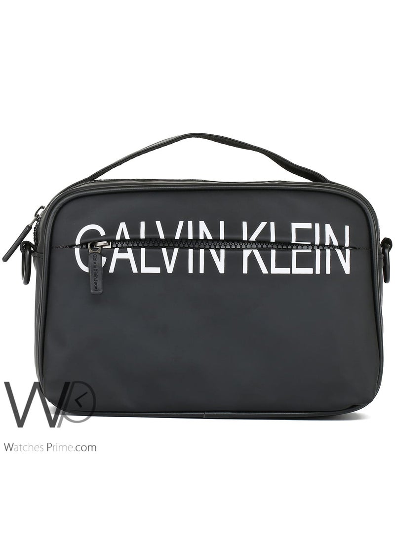 Black Calvin Klein Shoulder Crossbody Men Waterproof Hand Bag Ck