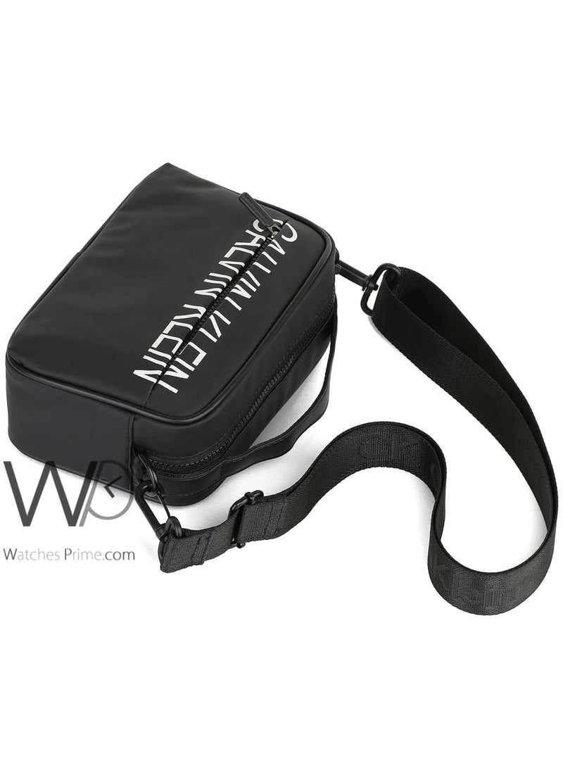 Black Calvin Klein Shoulder Crossbody Men Waterproof Hand Bag Ck
