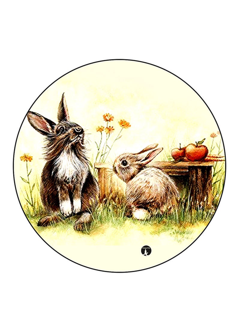 RKN Rabbits Printed Mouse Pad Multicolour